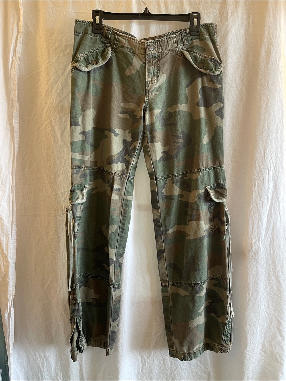 Cello Green Camouflage Cargo Pants